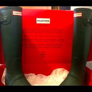 Green Tall Hunter boots size 10